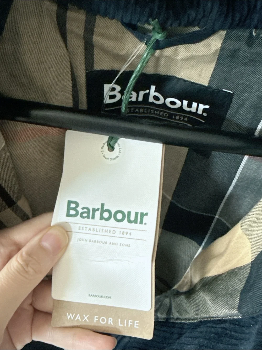 NWT Barbour Kearton Wax Cotton Jacket Navy